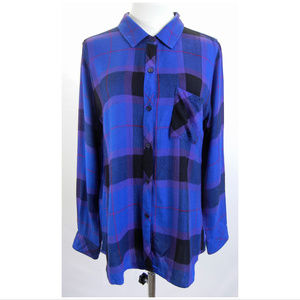 RAILS  Hunter Shirt Rayon Plaid  Print Button Down